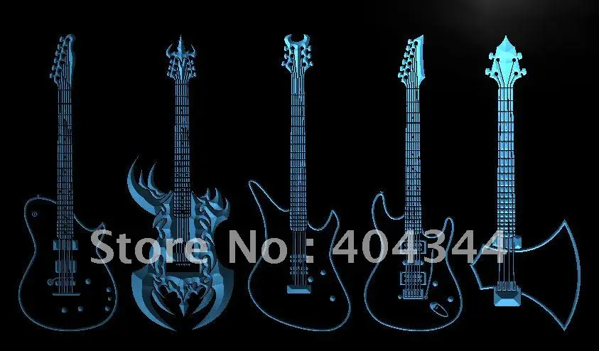 

LF103- Guitar Weapons Band Music LED Neon Light Sign home decor crafts