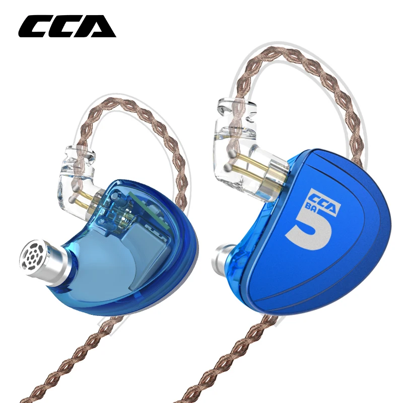 Оригинальный CCA A10 наушники 5BA блок драйвер HIFI для мониторинга с микрофоном