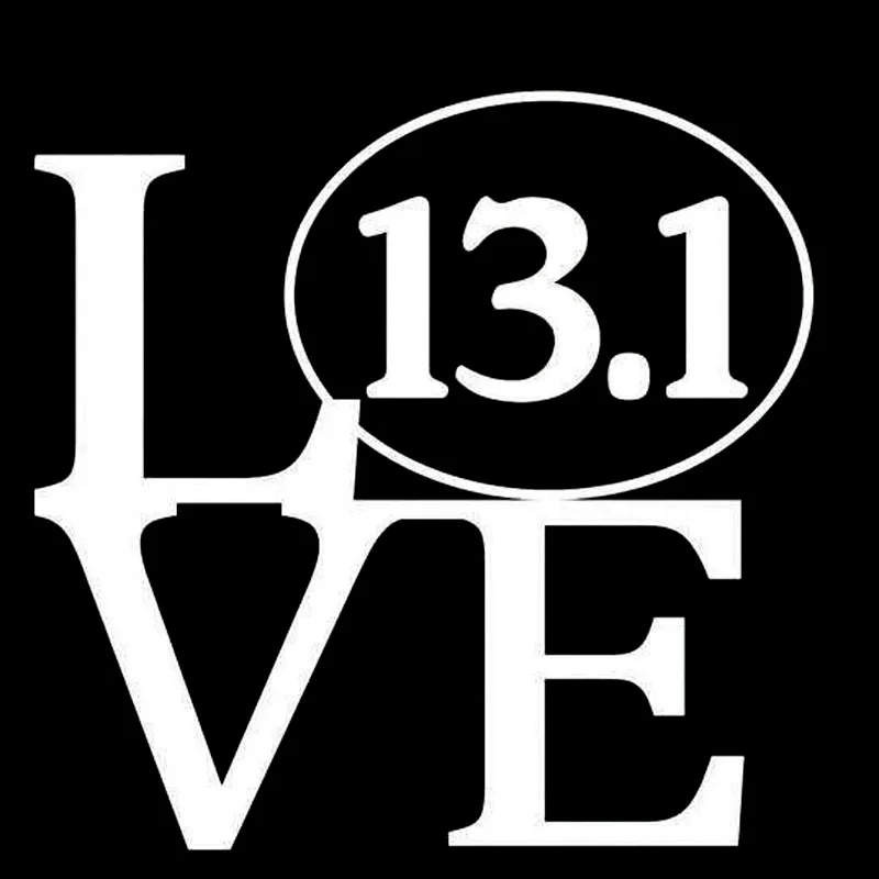 

15X14.5CM LOVE 13.1 MARATHON RUNNING Originality Vinyl Decal Car Sticker Car-styling S8-0872