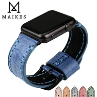 Ремешок кожаный для Apple Watch Band, винтажный браслет для iWatch Series 7 6 SE 5 4 3, 45 мм 41 мм 44 мм 40 мм 42 мм 38 мм