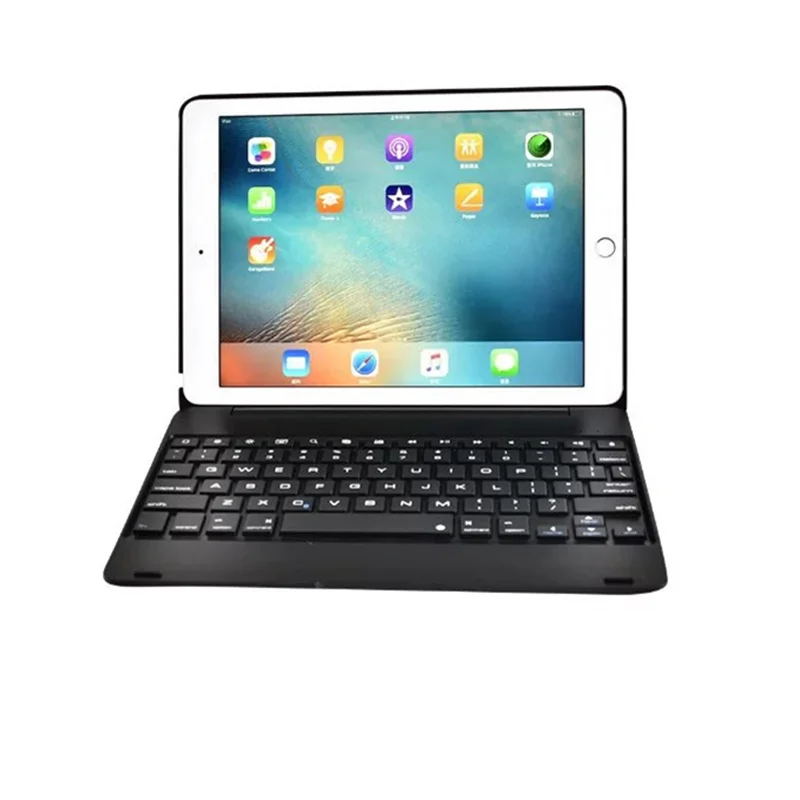 Kemile Беспроводная Bluetooth клавиатура для iPad Pro 9,7 A1673 и A1675 тонкий умный чехол для iPad air 2 A1566 A1567 с автоматическим выключением/пробуждением