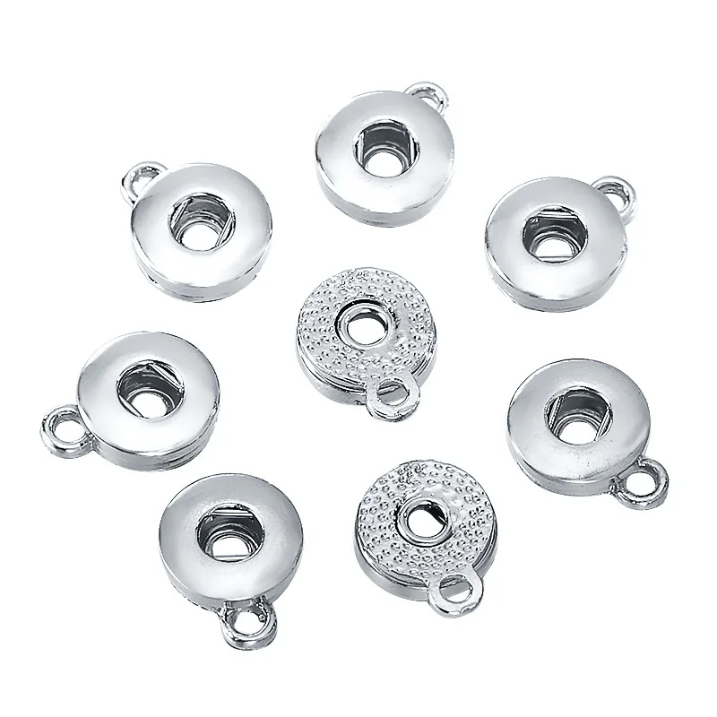 12mm 1ear Новинка 100 шт 18 мм кнопка оснастки ювелирные аксессуары оснастка Кнопка 18 мм сделать DIY оснастка браслет ожерелье - Окраска металла: 12mm 1ear
