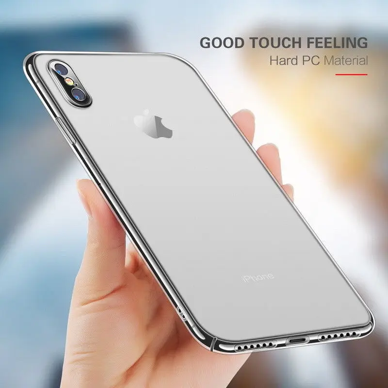 Ультратонкий Прозрачный чехол для телефона, чехол для iPhone 11 Pro max XS Max XR X 7 8 6 6s Plus, Прозрачный жесткий пластиковый чехол-накладка из поликарбоната