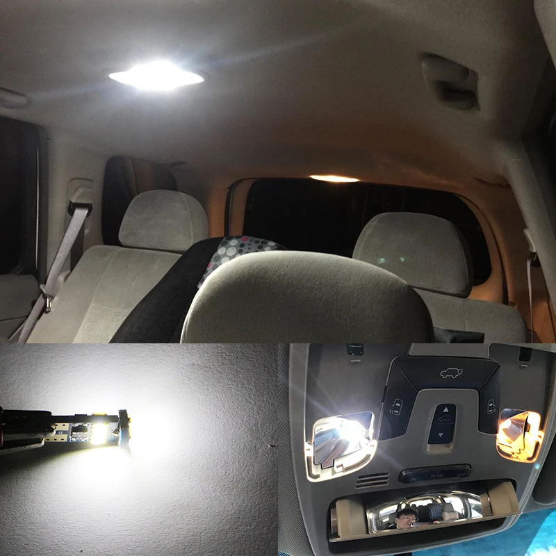 10 шт. T10 W5W 194 Светодиодный лампочки Canbus 4014 SMD 15 светодиодный лампы светодиодная