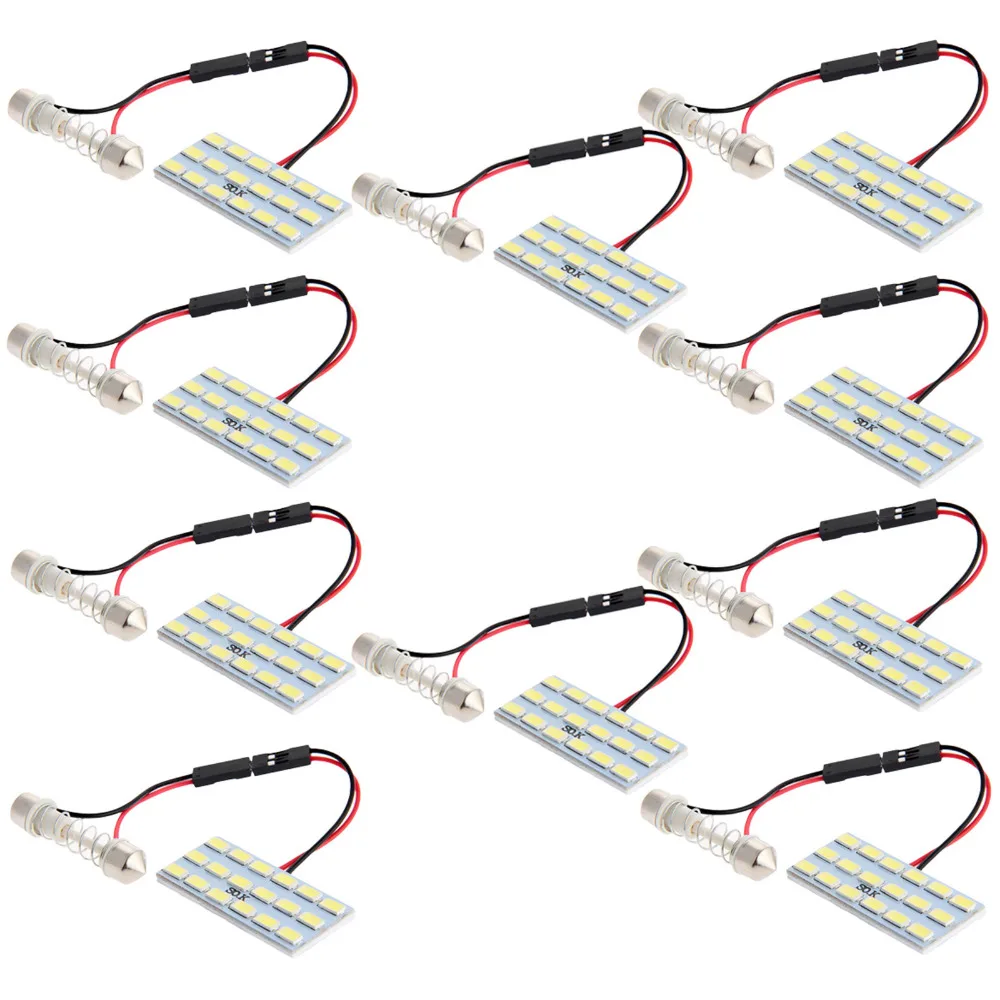 10 шт. белый 5630 SMD 18 LED Автомобильный внутренний купол Свет Festoon T10 BA9S автомобильная