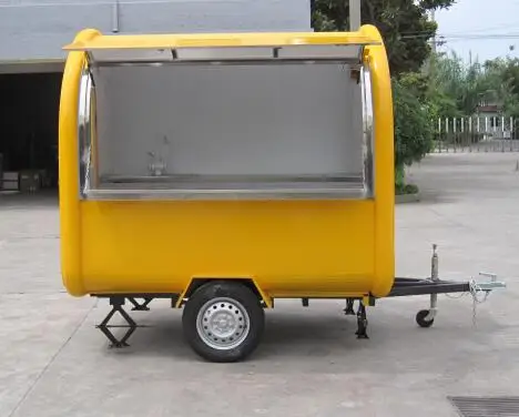 Трейлер из нержавеющей стали для мороженого хот-дога гамбургеров Мобильная