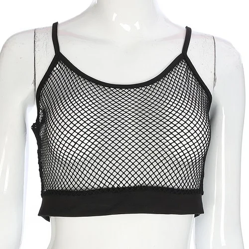MESH VEST Черный костюм для джазовых танцев, женская одежда в стиле панк, диджей, Рейв, одежда для ночного клуба, хип-хоп, одежда для танцоров, Ds Gogo, одежда для выступлений на шесте DC1603 - Цвет: MESH VEST