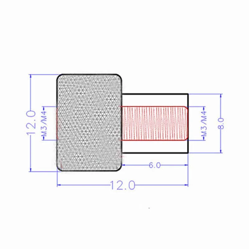 M3 M4 Thumb Nuts Knurled Adjust Through Hole Nut Aluminum alloy Multicolor 4PCS | Обустройство дома