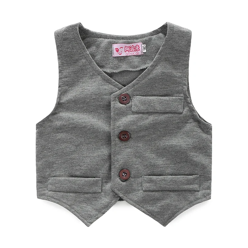 Новинка одежда для маленьких мальчиков клетчатая рубашка с жилетом Одежда