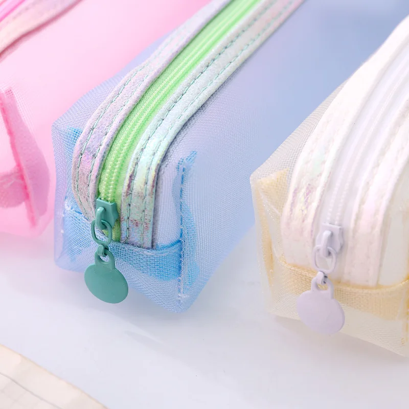 Милые акварельные школьные прозрачные сумки карандаши для школьников Изящные