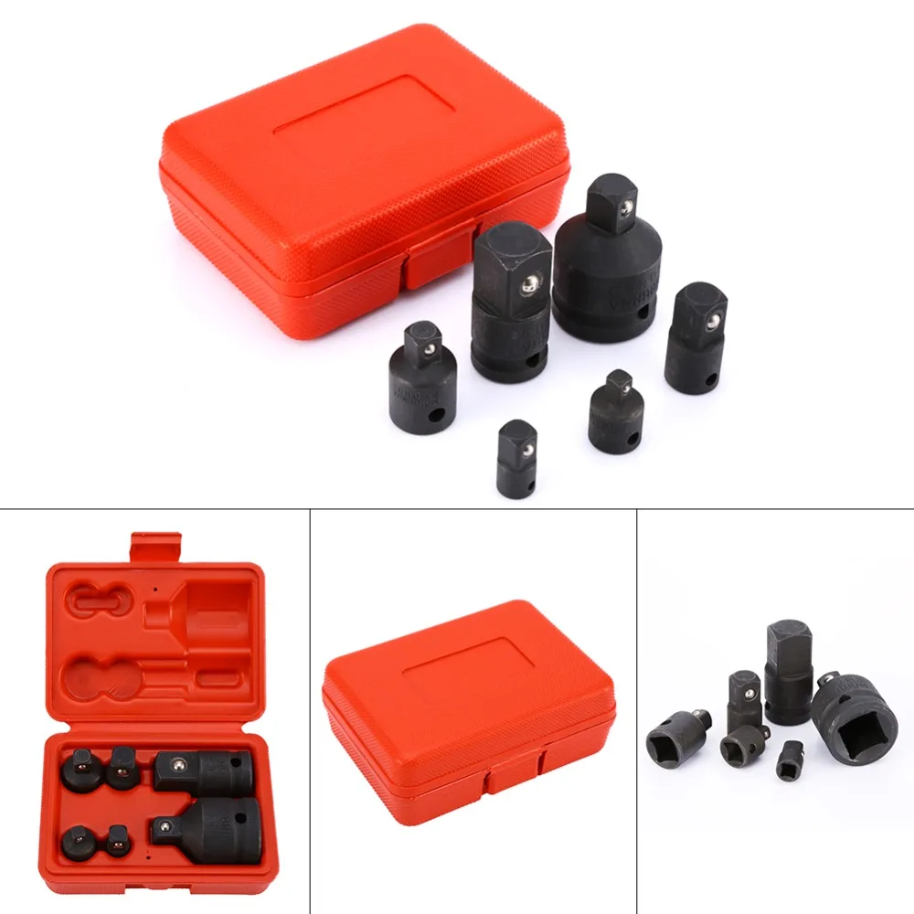 

6Pcs/Lot Impact Socket Adapter Reducer Adaptor 1/4" 1/2" 3/8" 3/4" Ratchet Breaker Drive Kit