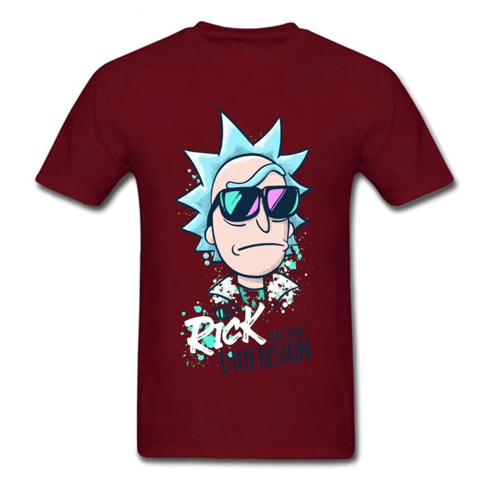 Swag мужские футболки Too Rick For This Di мужские футболки, хип хоп, Рик и Морти, футболки, наука гик, мультяшная футболка зеленого цвета - Цвет: Maroon