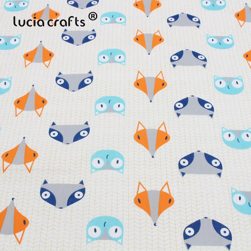 Style 6 Lucia crafts, 1 шт., хлопковая ткань с мультяшным принтом, Лоскутная Ткань, сделай сам, для шитья детей, стеганное одеяло, материал I0302 - Цвет: Style 6