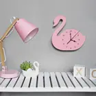 Корейский стиль милый лебедь корона настенные часы в форме монохромный для детей украшение помещения фигурки подарочной фотосъемки реквизит 1 шт