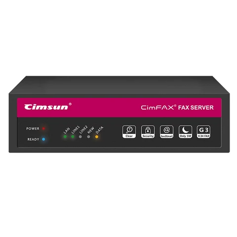Высокоскоростной безбумажный факсимильный сервер 33,6 кбит/с CimFAX H5, факсимильный аппарат с ПК/телефона, 100 пользователей, факсимильный модем, факс по телефонной линии - изображение