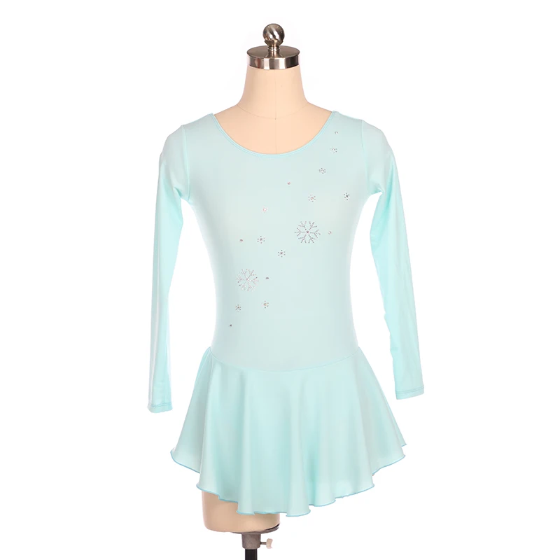 light blue Платье для фигурного катания Nasinaya, индивидуальные юбки для конькобежцев для девочек, женщин, детей, Patinaje, гимнастика, представление 252 - Цвет: light blue