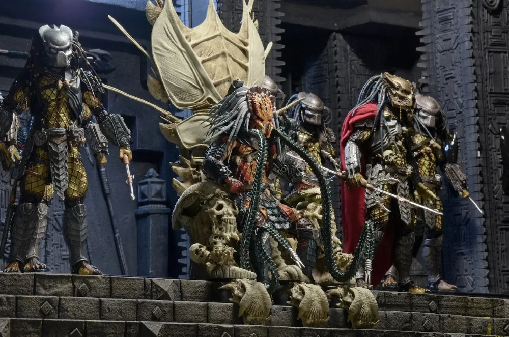 NECA фильма Хищник против чужой науки Монстр сиденье с черепом трон старший