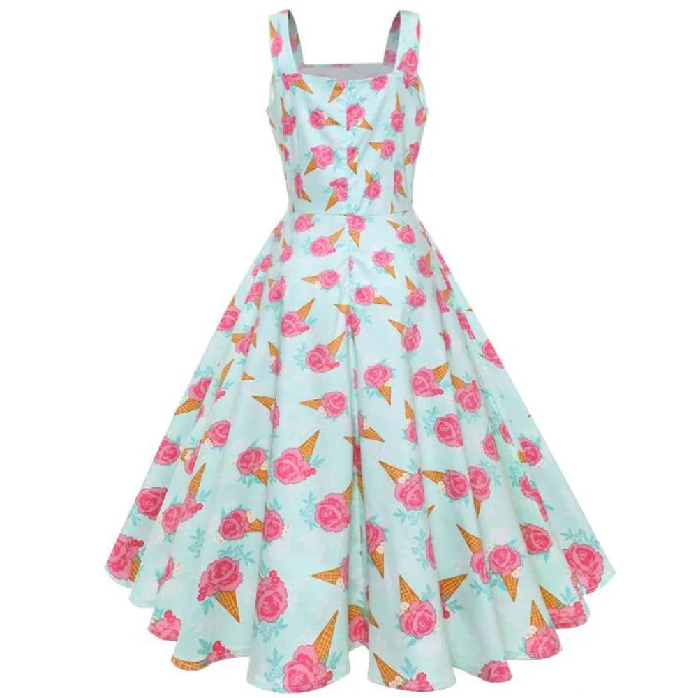 Женское вечернее платье без рукавов в стиле ретро повседневное винтажное