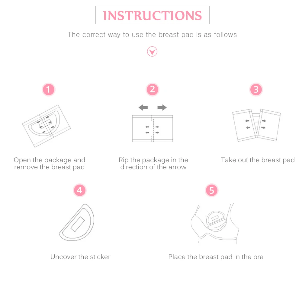 SLAIXIU 40 Pieces Breast Pads Nursing Pads Disposable Breast Pads Breastfeeding Accessories Ultra-thin Dry Soft