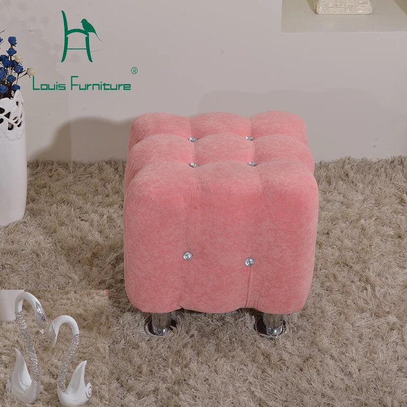 

Louis Fashion Stools & Ottomans Crystal stool, solid wood frame, storage, clothing, rest, round