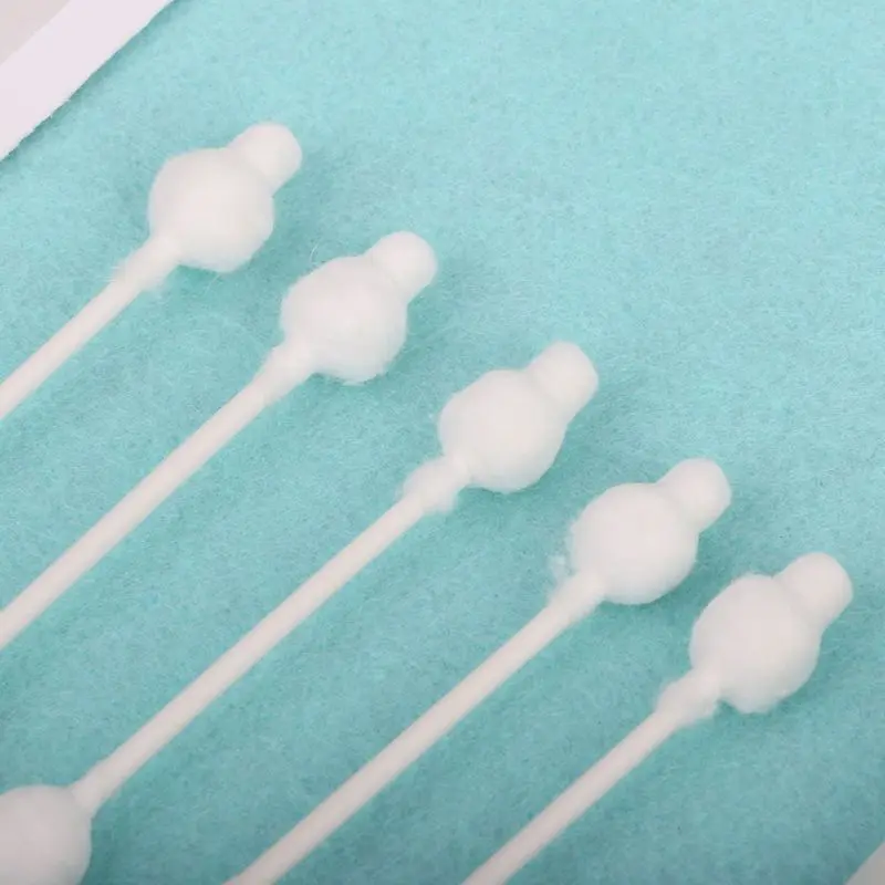 55 шт детские ватные тампоны бумажные ручки двойная головка тампон для чистки