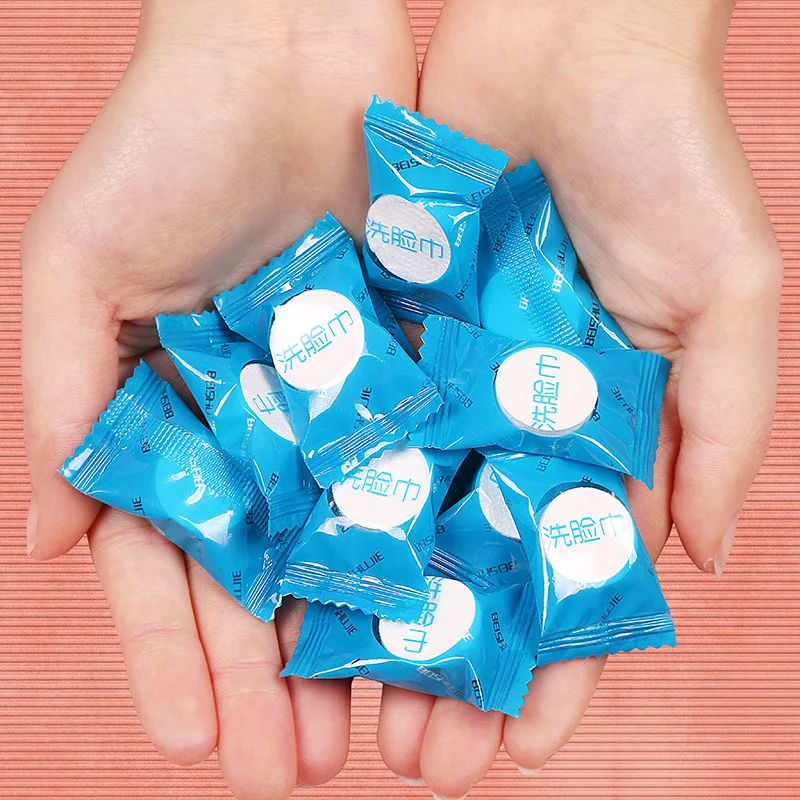 200 шт одноразовое полотенце сжатое портативное туристическое нетканое для лица