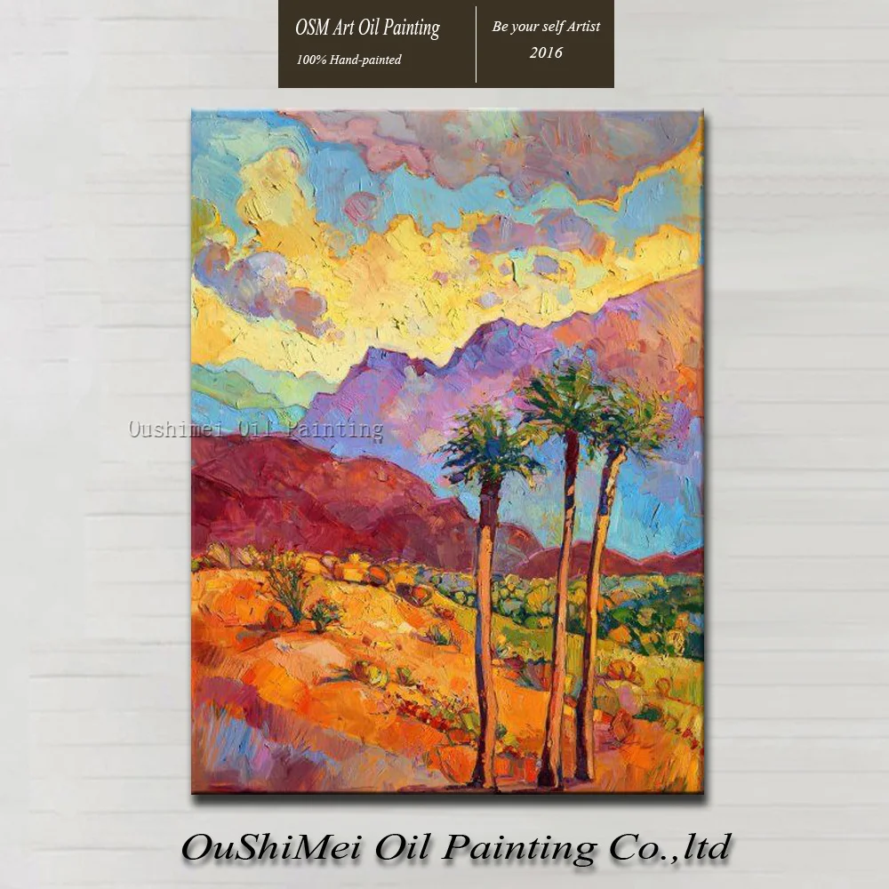 Превосходные навыки художник расписанный вручную красивые цвета пустынный