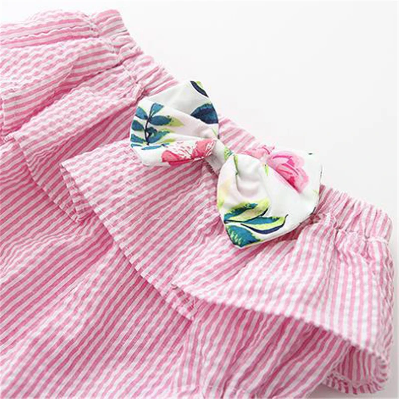 Детское платье 2018 летние комплекты из юбки с цветочным принтом для малышей