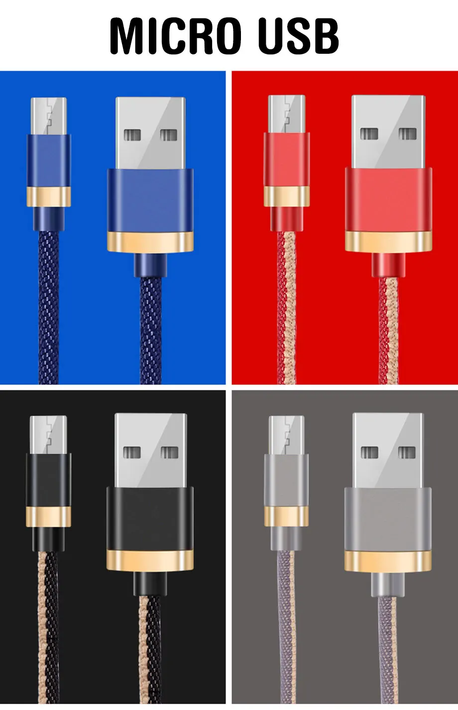 Usb type-C Micro кабель из цинкового сплава прочный кабель для samsung S8 S9 huawei type C Micro Быстрая зарядка линия передачи данных на Xiaomi USB Micro