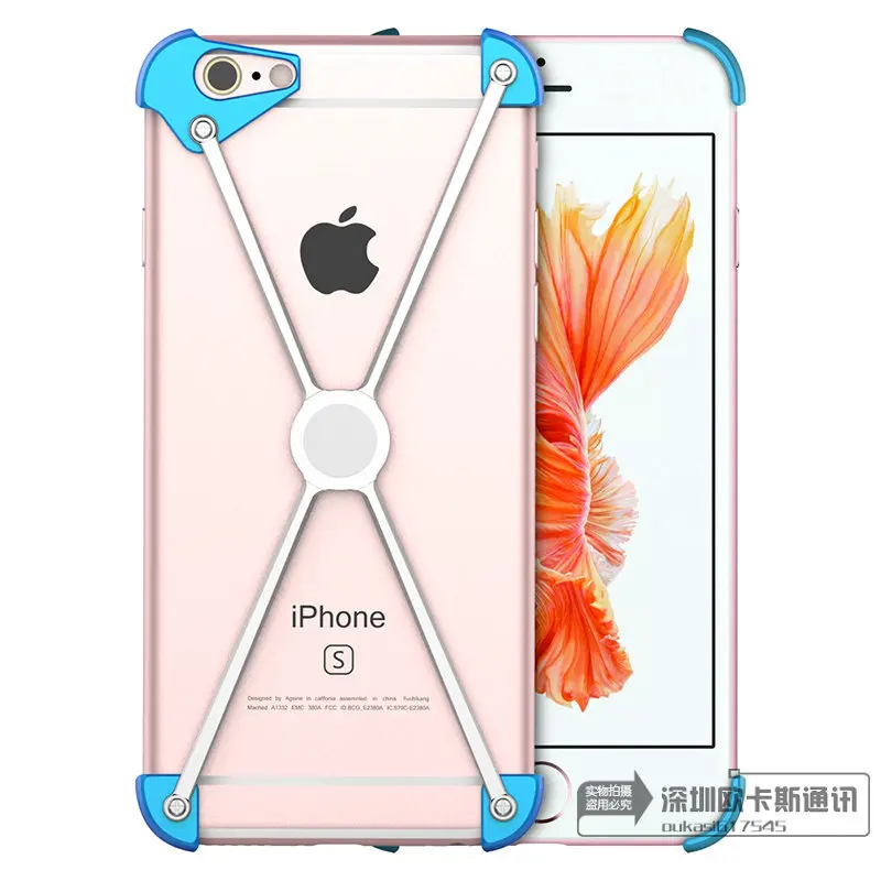 Классный металлический бампер X для iPhone 6s Plus, Магнитный чехол, Алюминиевый винт для рамы, защищенный для iPhone X 8 7 5s/SE, противоударный чехол для телефона - Цвет: blue