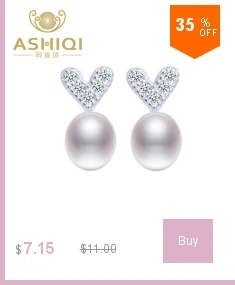 ASHIQI 925 пробы серебряные серьги гвоздики 3-4 мм мини маленькая серьга из натурального пресноводного жемчуга для женщин ювелирные изделия