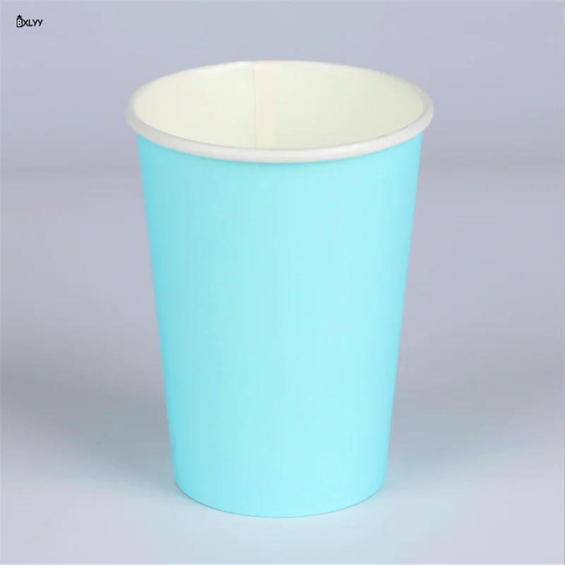 sky blue 10 шт., вечерние одноразовые бумажные стаканчики для сока, пикника, посуда, сделай сам, декор для душа, для детей, на день рождения, свадьбу, принадлежности. 8z - Цвет: sky blue
