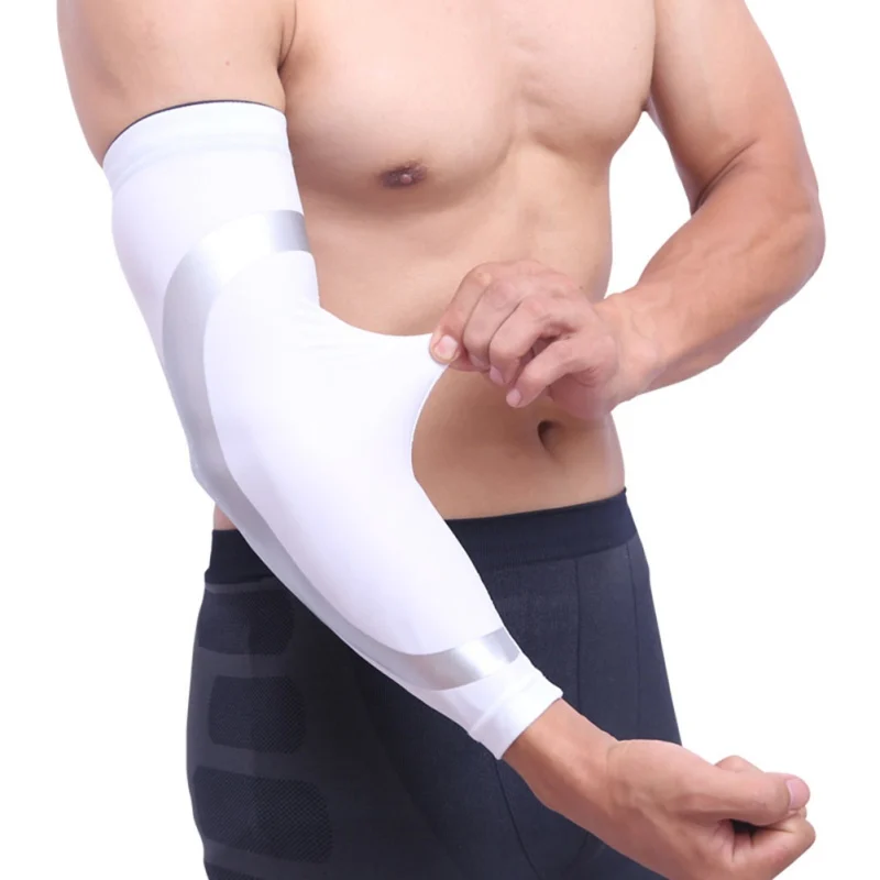 

1pc Men Lengthened Elbow Support Polyester Basketball Sports Arm Protector Sports Accessories HZ-7945
