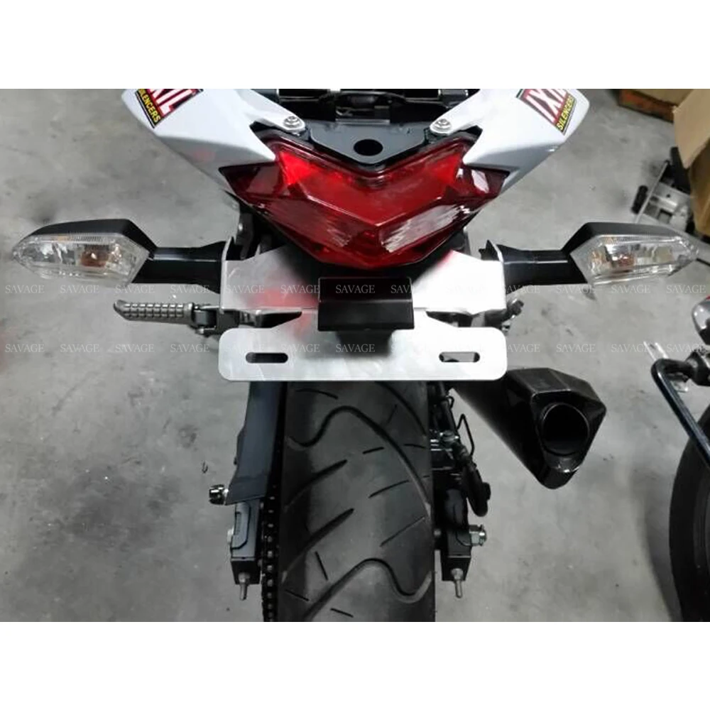 Держатель номерного знака Светодиодная лампа для KAWASAKI Z250 Z300 NINJA 250/300 EX250 2013 2017