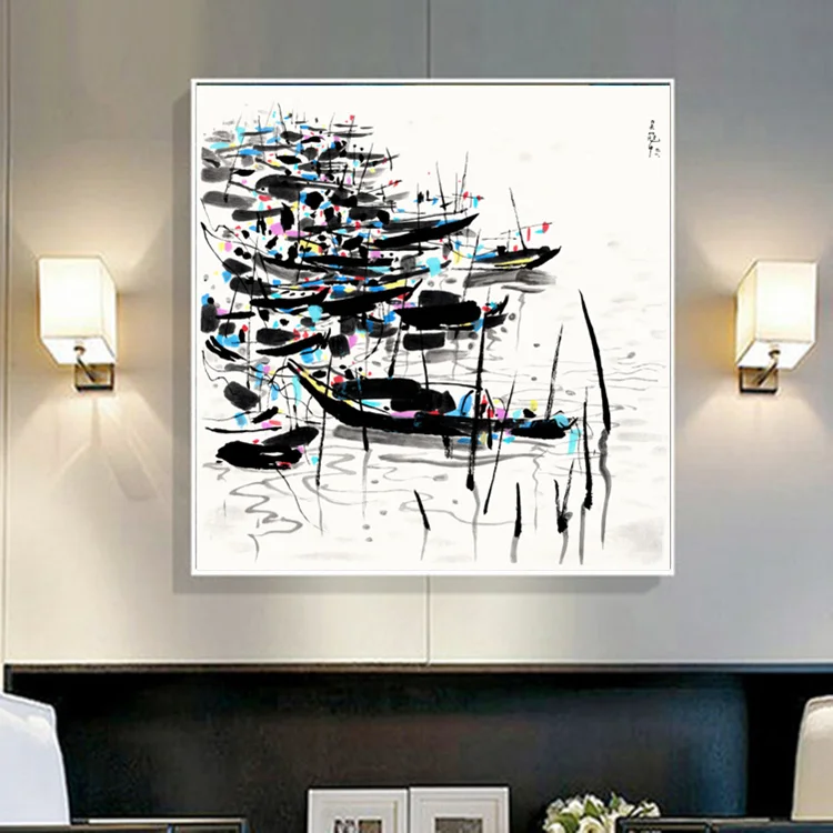 Wu Guanzhong китайский пейзаж настенная живопись HD принт Картина на холсте домашнее