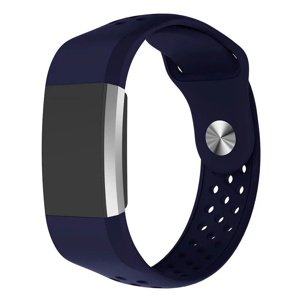 Силиконовый ремешок браслет для Fitbit Charge 2 сменный резиновый часов дышащие