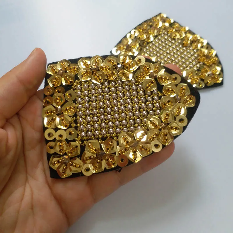 2 шт. Наплечная доска Epaulette карман бисером патчи для одежды горный хрусталь