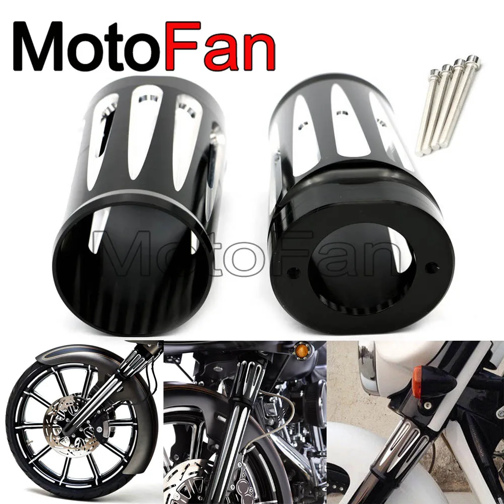 Комплект накладок на ползунок передней вилки мотоцикла заказ для Harley Touring Electra Glide