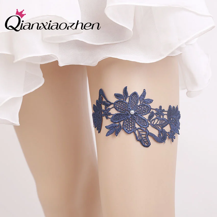 

Qianxiaozhen Flower Lace Leg Wedding Garter Bridal Garters Wedding Accessories Wedding Supply Garters Decorations