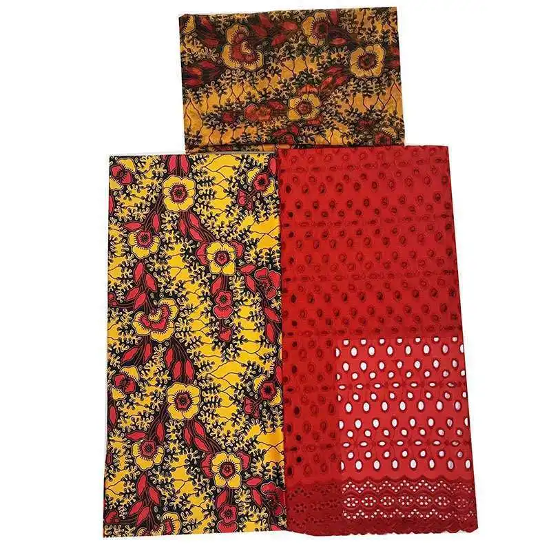 

African Ghana Wax Printed Fabric High Quality Satin Print Fabrics Nigerian Plain Fabric chiffon satin lace For Cloth