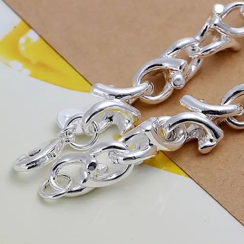 H042 Красивые посеребренные браслеты для женщин оптовая продажа серебряные 925