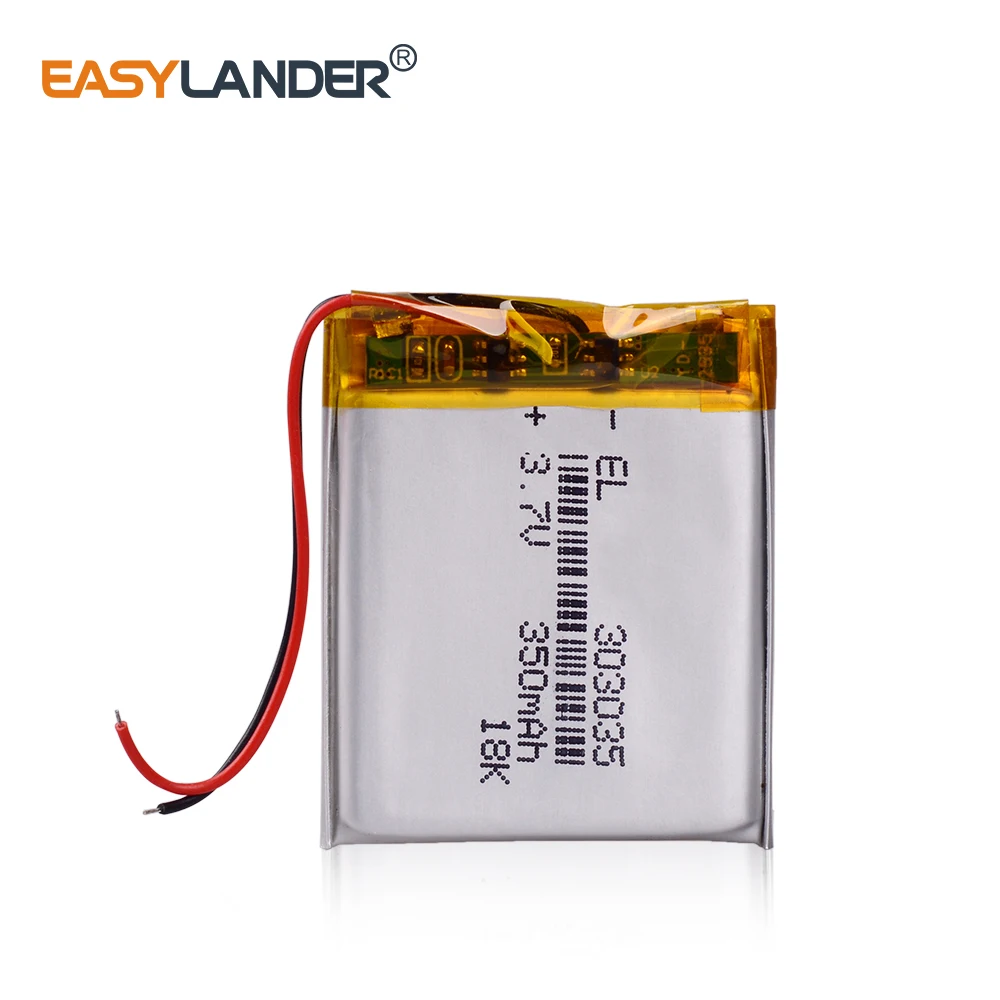 

3.7V 350mAh 303035 Li-Po Battery Lipo cells Lithium Polymer Li-Po li ion Battery For MP3 MP4 Electric Toy Voice Recorder DIY