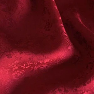 Шелк вискоза платье Материал этнические Цветочные шелк атлас 100 см* 114 см - Цвет: burgundy