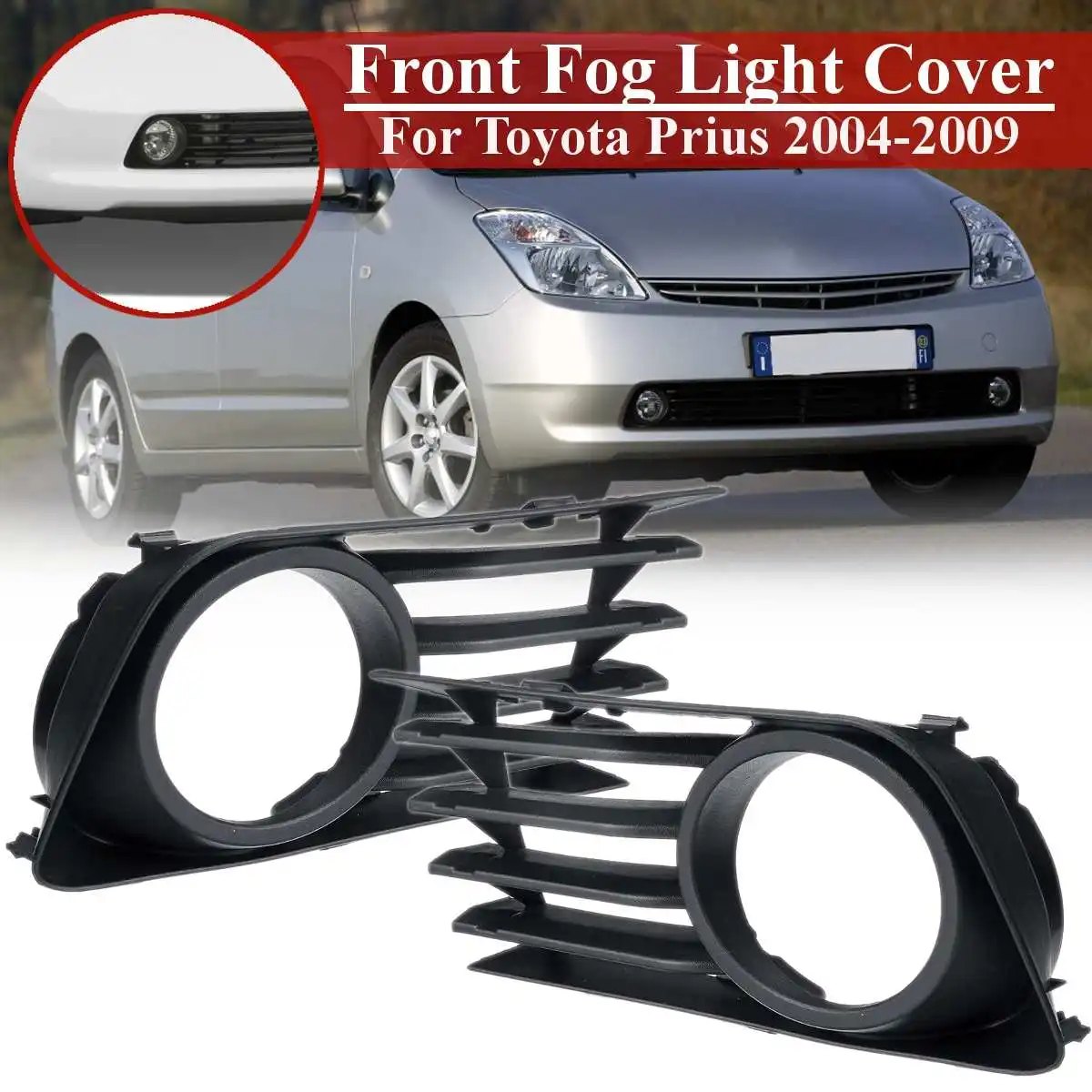Grills Для Toyota Prius 2006-2009 12 В противотуманный светильник автомобильный светильник в сборе передние фары для вождения с монтажным комплектом галогенная противотуманная фара чехол - Цвет: Grills