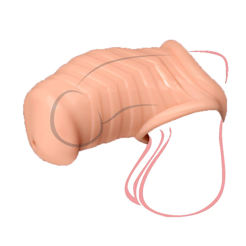 Силиконовая клетка целомудрия мошонка шарик связывание пениса кольцо на член