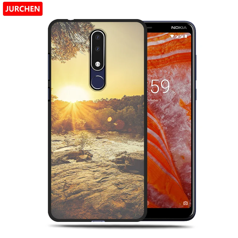 Мягкий чехол JURCHEN для Nokia 3 1 Plus телефона с красивым рисунком мягкий силиконовый