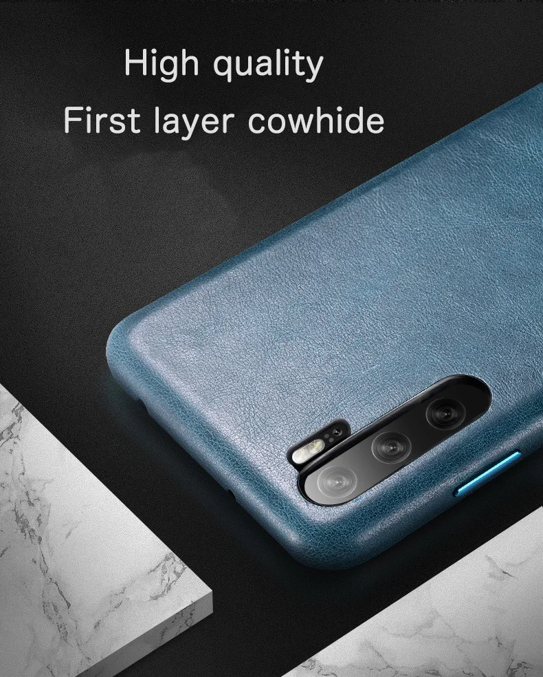 Первый слой воловьей кожи чехол для телефона huawei P30 PRO P30 чехол матовый Ретро Натуральная кожа