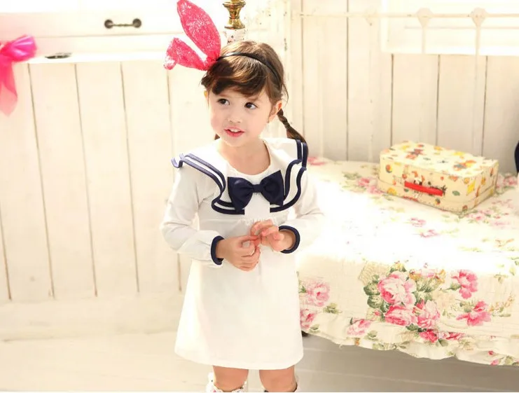 Платье для девочек из 100% хлопка с длинным рукавом | Детская одежда и обувь