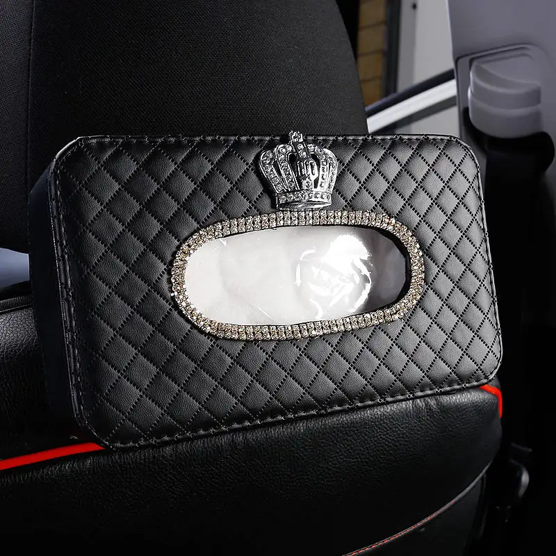 Crown Universal Luxury crystalv заднее сиденье автомобиля тканевая коробка из искусственной