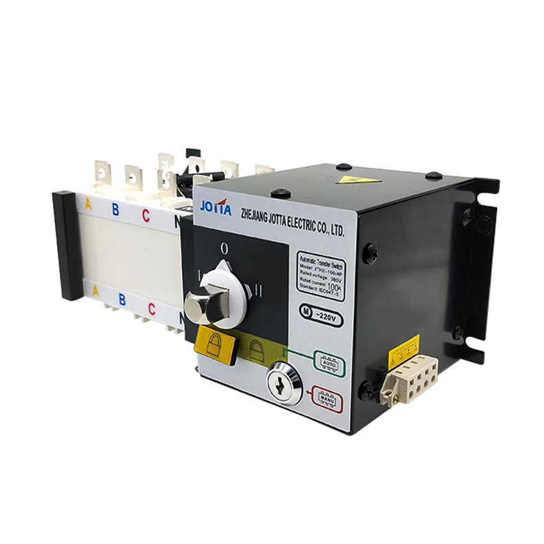 Jotta 100Amp 220 V/230 V/380 V/440 V 4 полюса 3-х фазный автоматический переключатель передачи подключения генератора перекидной переключатель